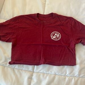 California graphic tee tshirt cropped cali fit gym